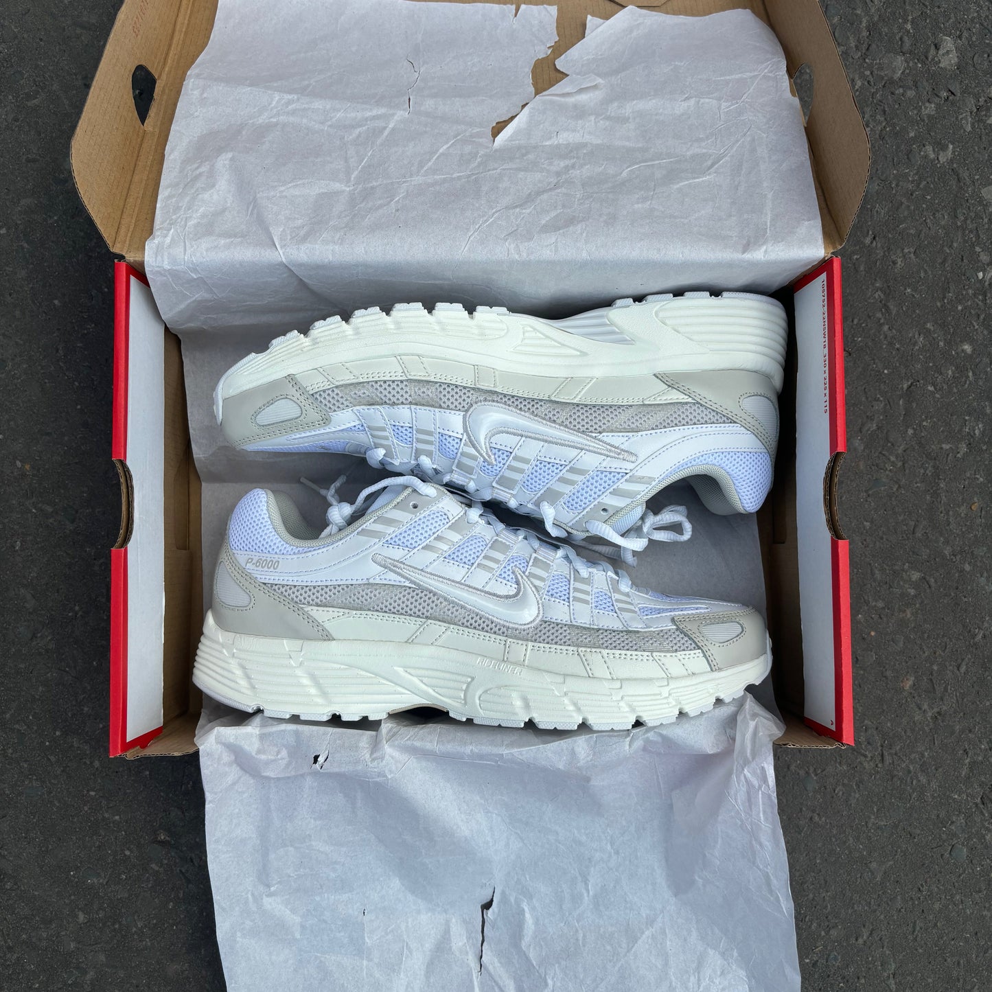 Nike P-6000 White Sail Vast Grey