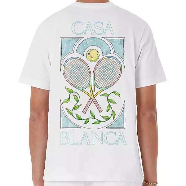 Casa Blanca Tennis Pastelle T-shirt White