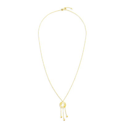 14ct Yellow Gold Bead Star Necklace