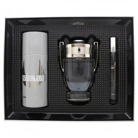 Paco Rabanne Invictus Gift Set 100ml EDT + 150ml Deodorant Spray + 10ml EDT