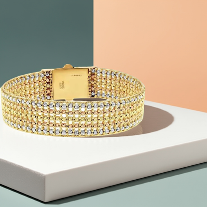 14ct Multicolour Gold Beads Bracelet