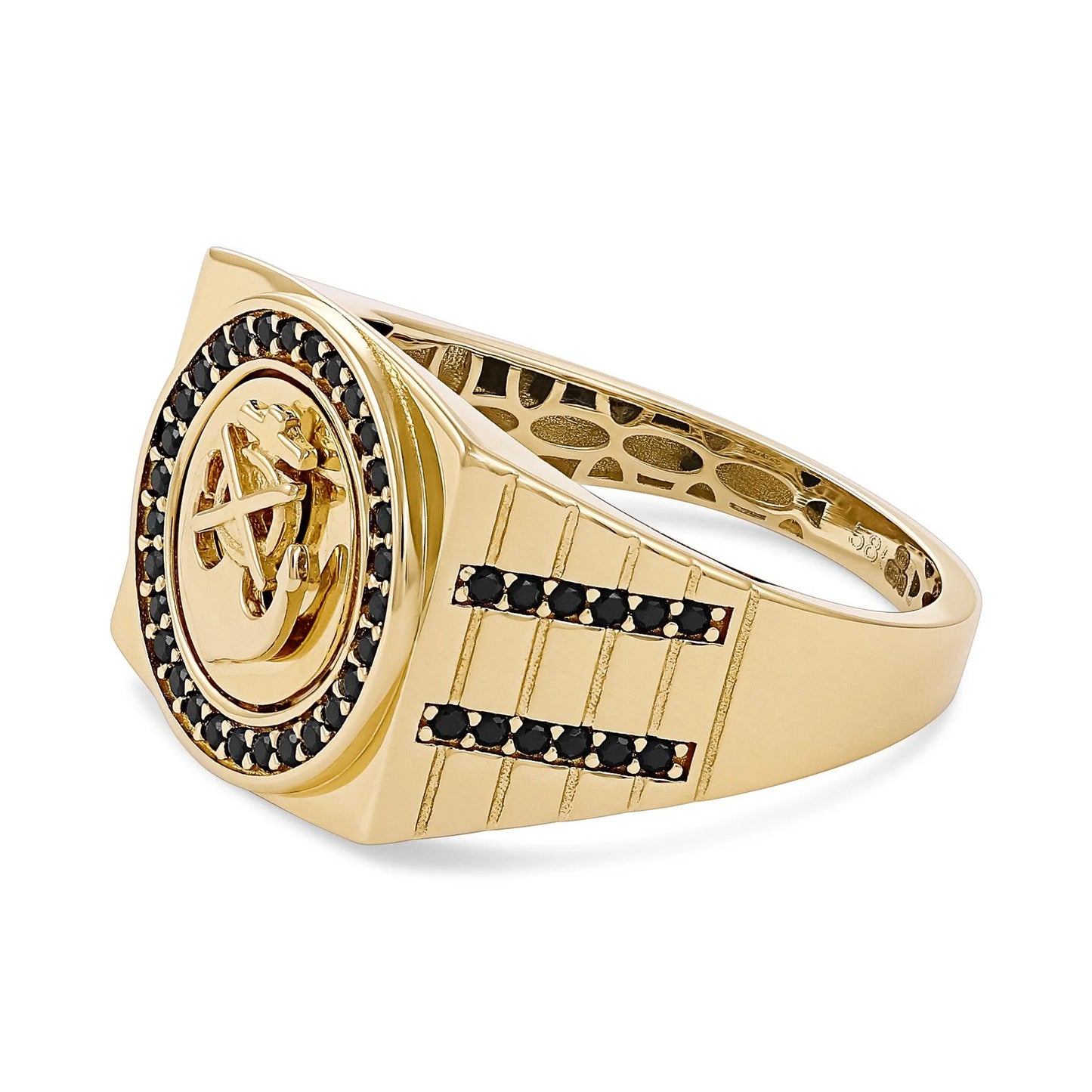 14ct Yellow Anchor Gold Signet Ring