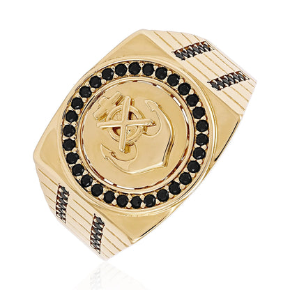 14ct Yellow Anchor Gold Signet Ring