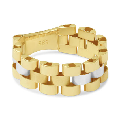 14ct Yellow Fancy Link Ring