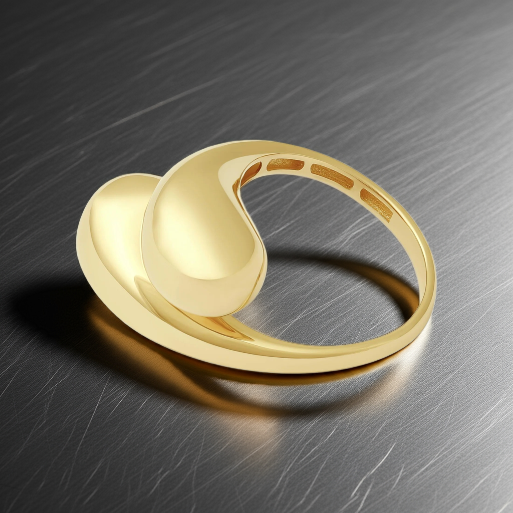 14ct Yellow Gold Abstract Ring