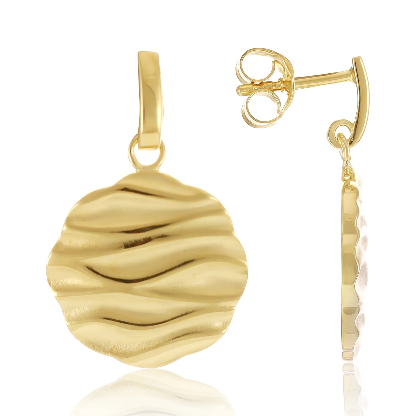 18ct 1 Micron Gold Plated 925 Sterling Silver Drop Earrings