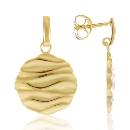 18ct 1 Micron Gold Plated 925 Sterling Silver Drop Earrings