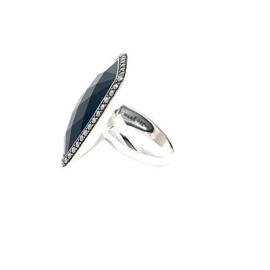 925 Silver Sterling Silver Black Onyx Ring