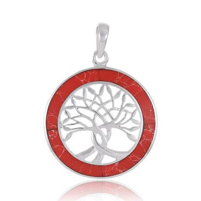 Sterling Silver Abalone Shell Tree Of Life Pendant