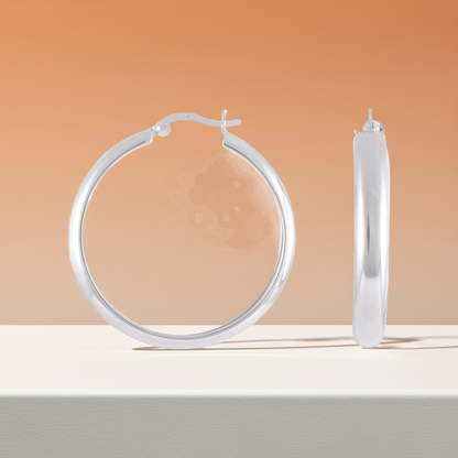 925 Sterling Silver Hoop Earrings