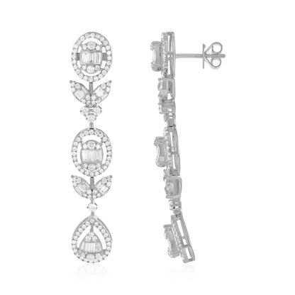 18ct White Gold Diamond Earrings