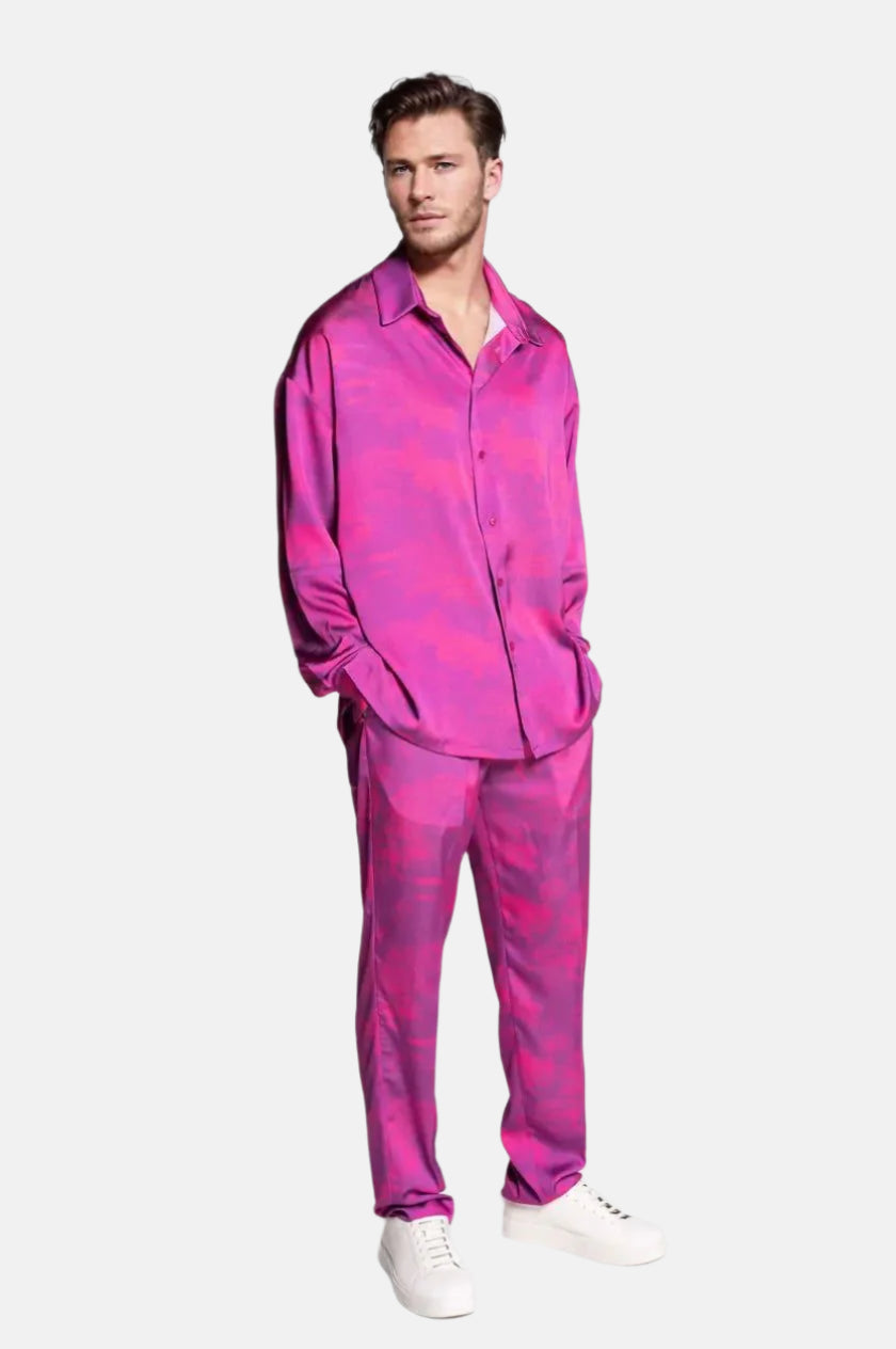 French-Made 100% Silk Savanna Print Pants - Mens - My Luxe Brands