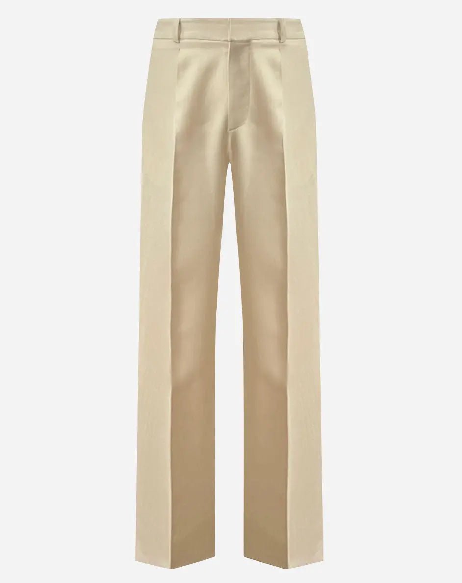 French-Made Thick Cold Wool Pleated High-Waisted Pants - My Luxe Brands
