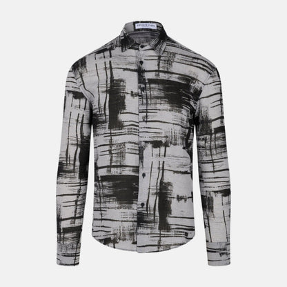 Geometric Harmony Linen Shirt - Mens - My Luxe Brands