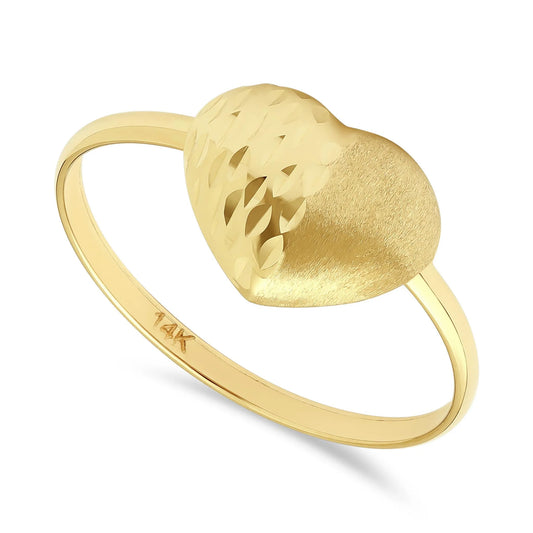 14ct Yellow Gold Heart Ring