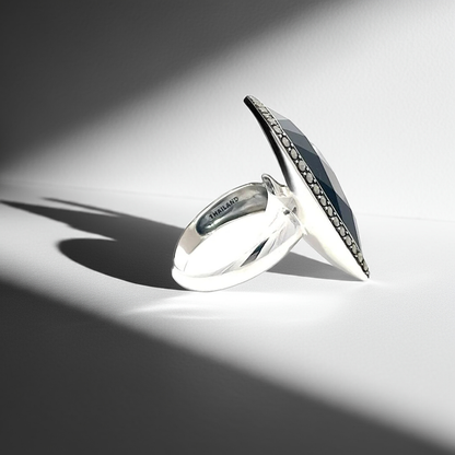 925 Silver Sterling Silver Black Onyx Ring