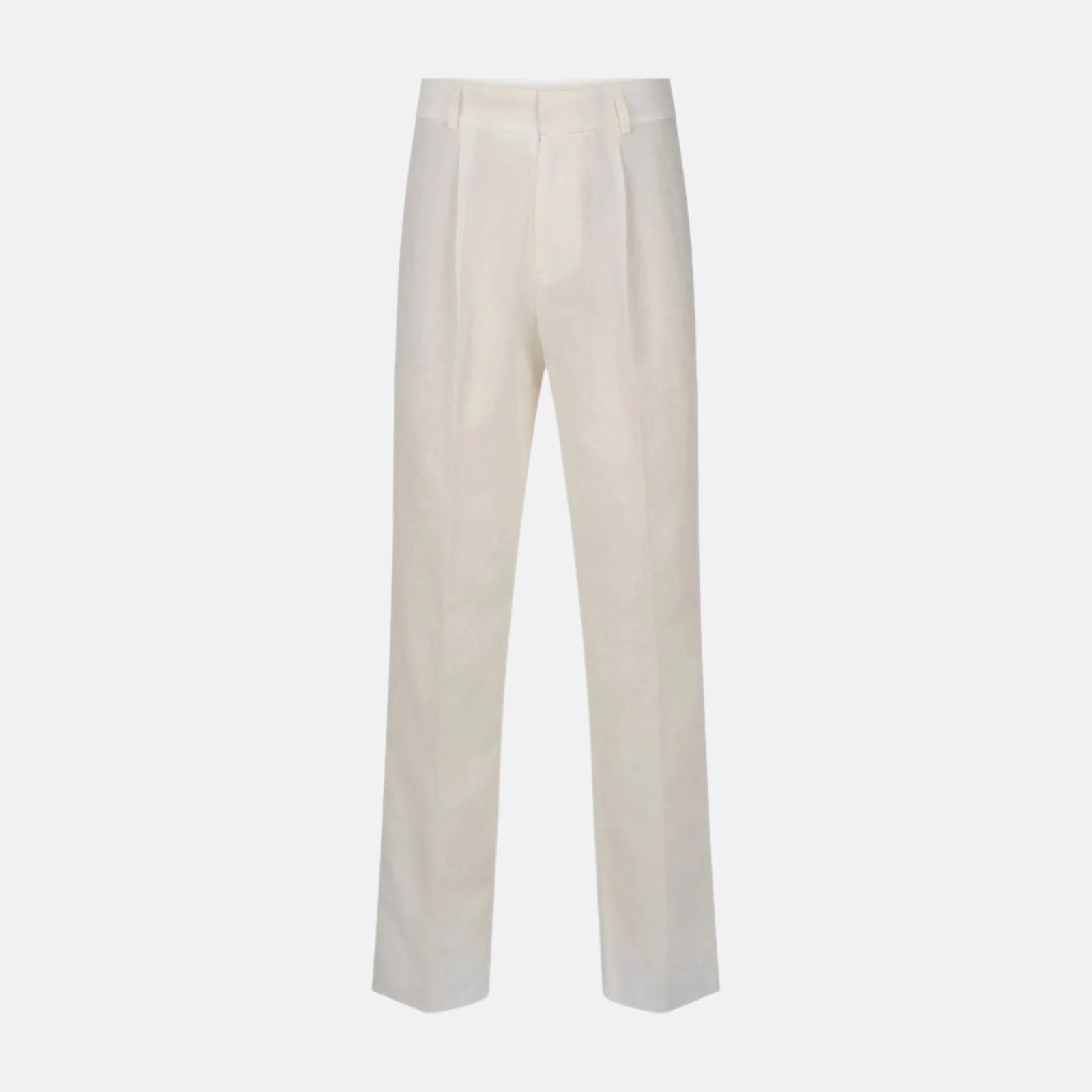 Linen White Pleated Pants - My Luxe Brands