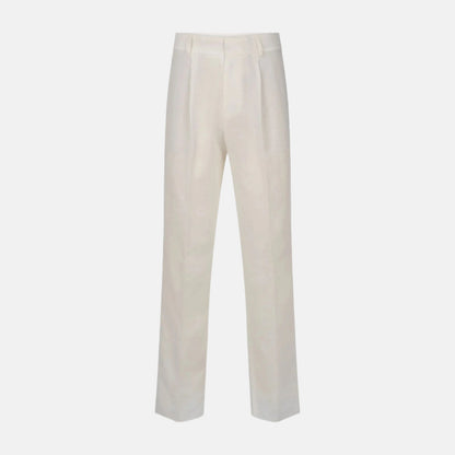 Linen White Pleated Pants - My Luxe Brands