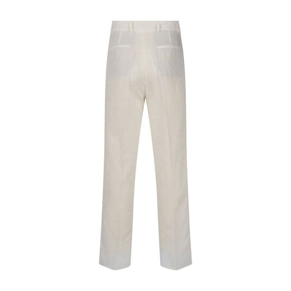 Linen White Pleated Pants - My Luxe Brands