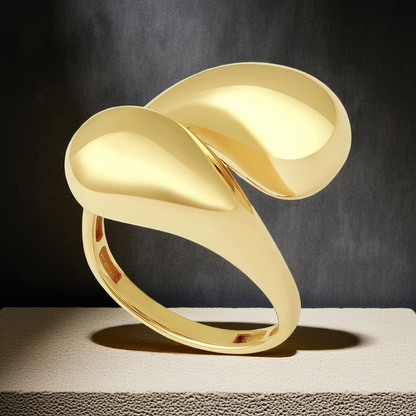 14ct Yellow Gold Abstract Ring
