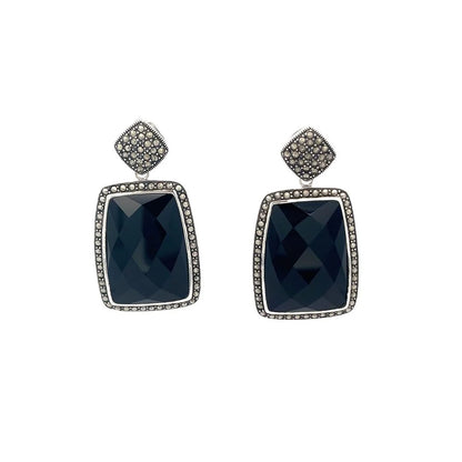 925 Silver Sterling Silver Black Onyx Earrings
