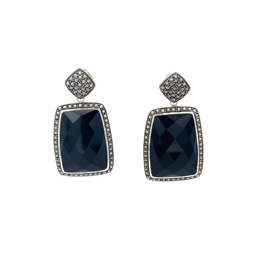 925 Silver Sterling Silver Black Onyx Earrings