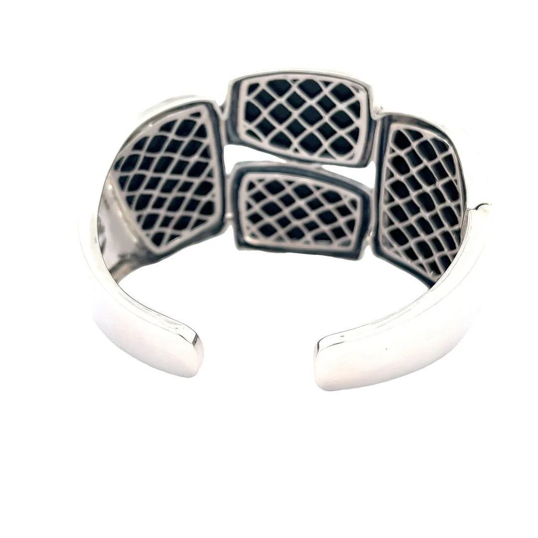 925 Silver Sterling Silver Black Onyx Bangle