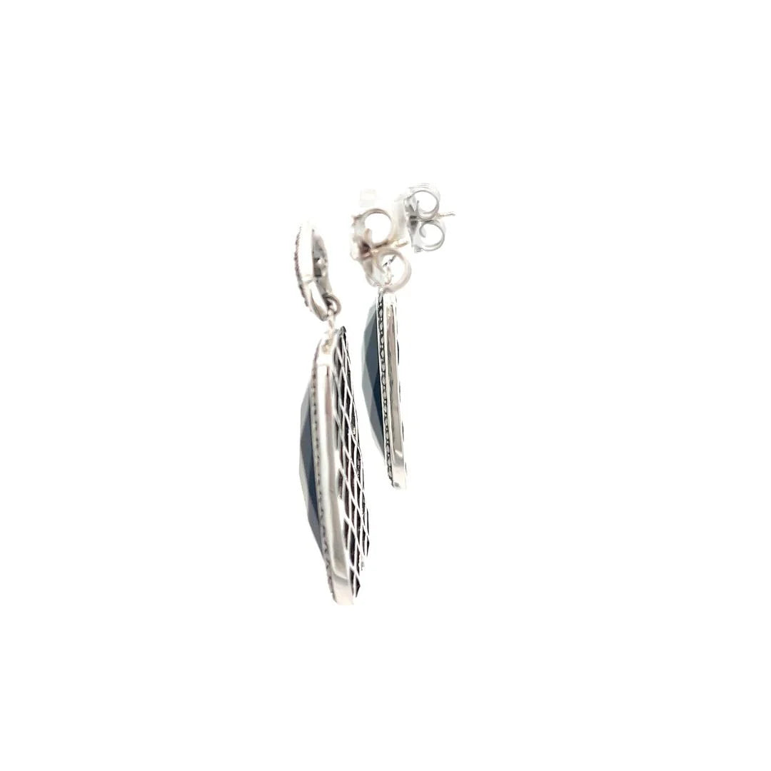 925 Silver Sterling Silver Black Onyx Earrings