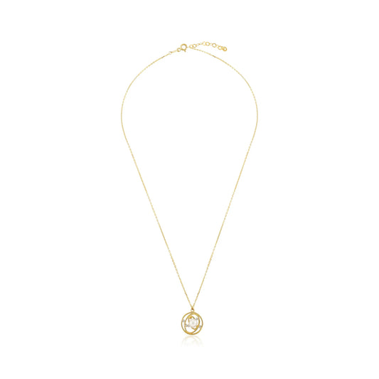 9ct Yellow Gold Pearl Pendant Necklace