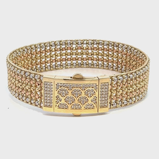 14ct Multicolour Gold Beads Bracelet