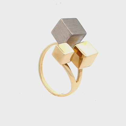 14ct Yellow Gold Classic Geometrical Ring