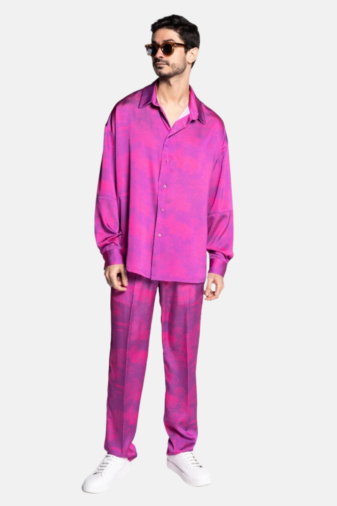 Silk Shirt with Savanna Print - Made in France - Mens - My Luxe Brands