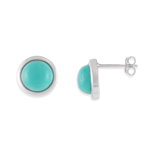 Plated Earrings with Turquoise Quartz