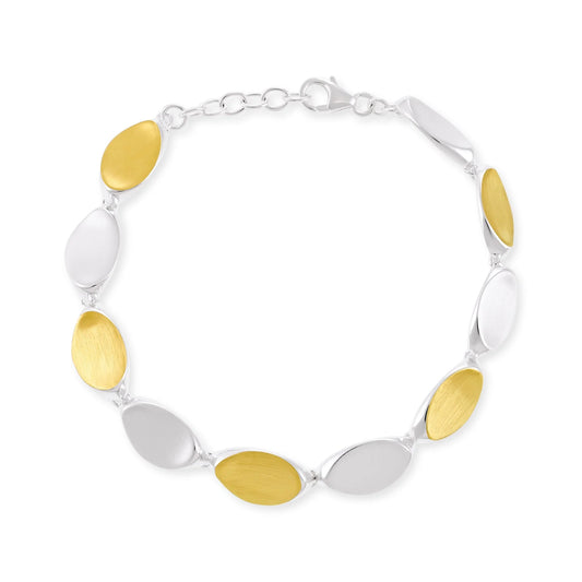 Sterling Silver Two Tone Bracelet